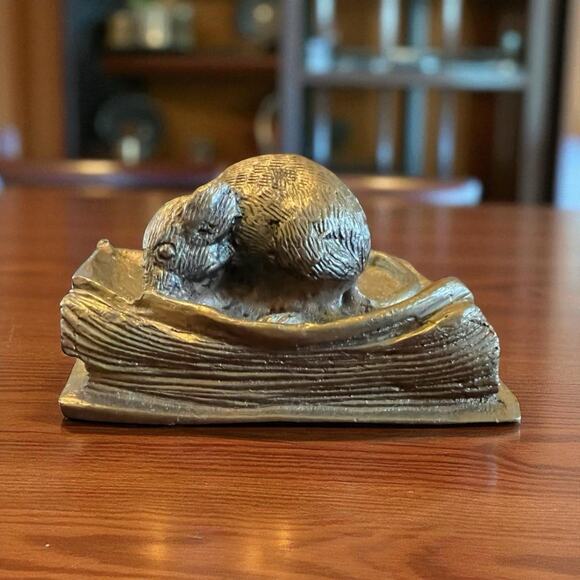 Louis-Albert Carvin Bronze Sculpture Of Mouse Resting On A Book 3x2x2 1/2” - Picture 1 of 8